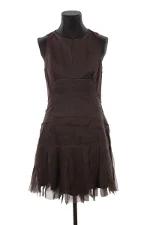 Brown Silk Paule Ka Dress