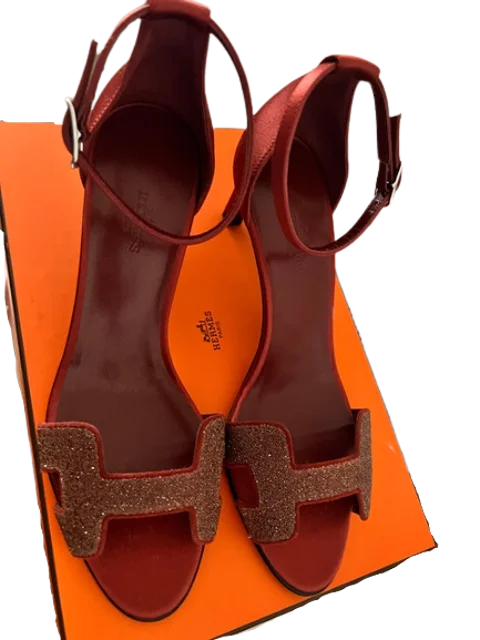 Brown Leather Hermès Heels