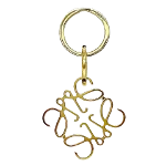 Gold Fabric Loewe Key Chain