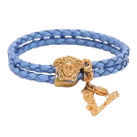 Blue Leather Versace Bracelet