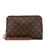 Brown Canvas Louis Vuitton Orsay