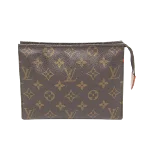 Brown Canvas Louis Vuitton Poche Toilette