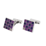 Purple Silver Louis Vuitton Cufflinks