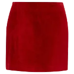 Red Suede Yves Saint Laurent Skirt