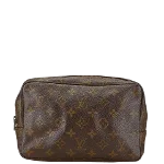 Brown Leather Louis Vuitton Pouch