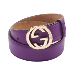 Purple Leather Gucci Belt