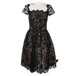 Black Lace Oscar de la Renta Dress