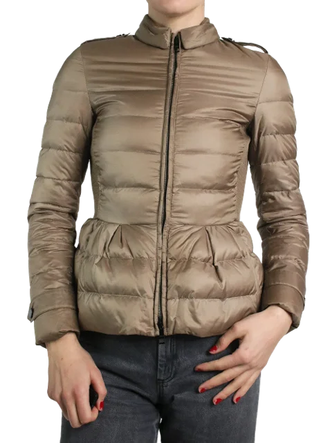 Brown Fabric Burberry Jacket