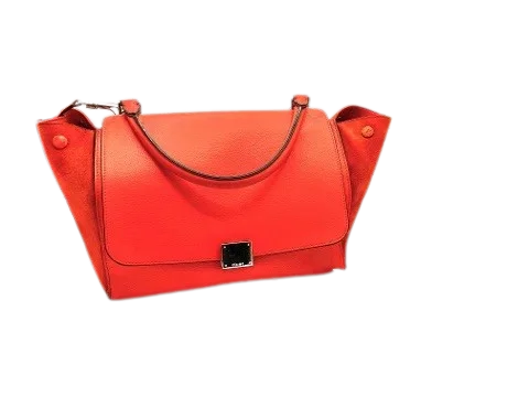 Orange Leather Celine Shoulder Bag