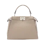 Beige Leather Fendi Peekaboo