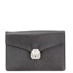 Black Leather Dunhill Clutch