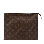 Brown Canvas Louis Vuitton Pouch