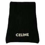 Black Wool Celine Scarf