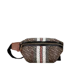 Brown Fabric Burberry Belt Bag