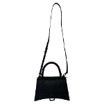 Black Leather Balenciaga Hourglass