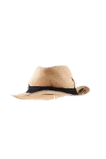 Beige Fabric Maison Michel Hat