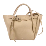 Beige Leather Celine Tote