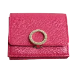 Pink Leather Bvlgari Wallet