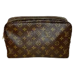 Brown Canvas Louis Vuitton Poche Toilette