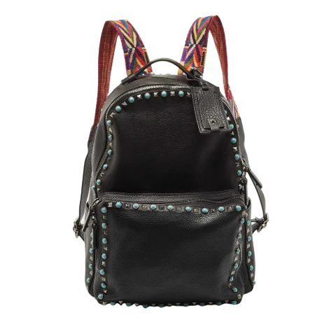 Black Fabric Valentino Backpack