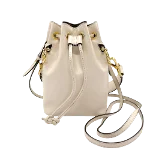 Beige Leather Fendi Bucket Bag