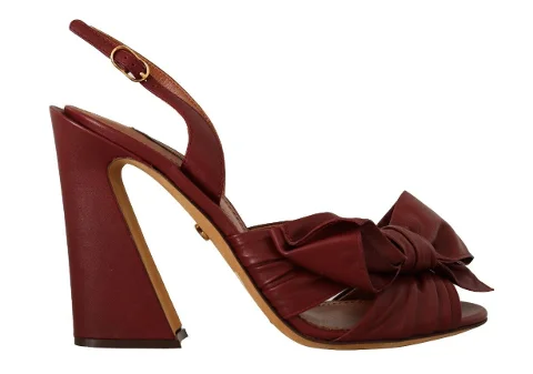 Burgundy Leather Dolce & Gabbana Heels