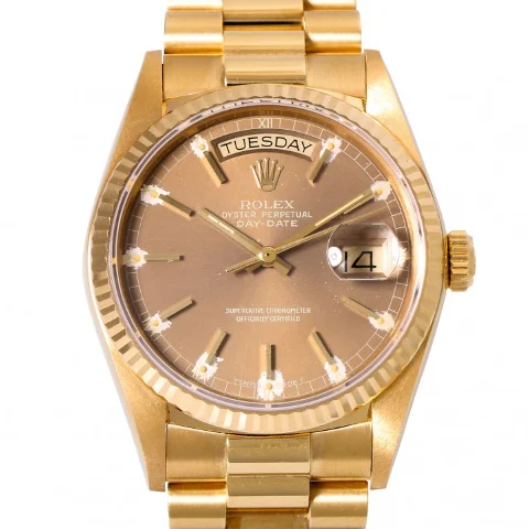 Gold Fabric Rolex Watch
