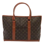 Brown Canvas Louis Vuitton Weekend Bag