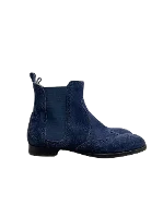 Blue Suede Hermes Boots
