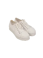 White Fabric Celine Sneakers