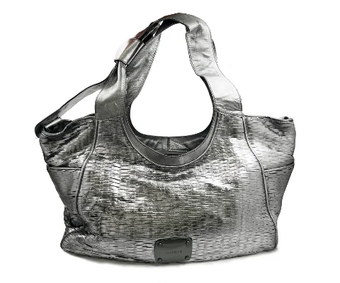 Silver Leather Jimmy Choo Tote