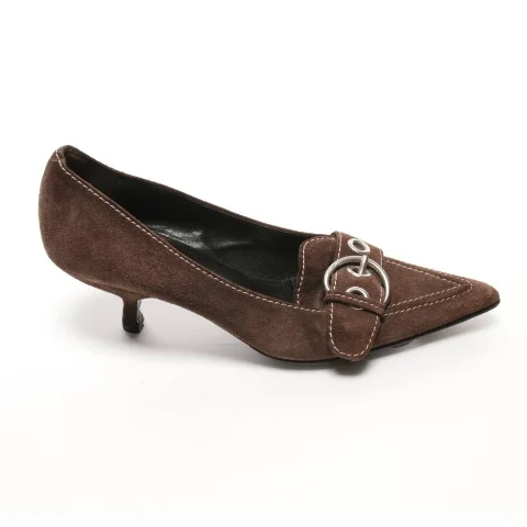 Brown Leather Prada Heels