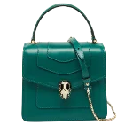 Green Leather Bvlgari Handbag