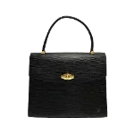 Black Leather Louis Vuitton Malesherbes