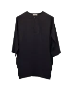 Black Linen Celine Dress