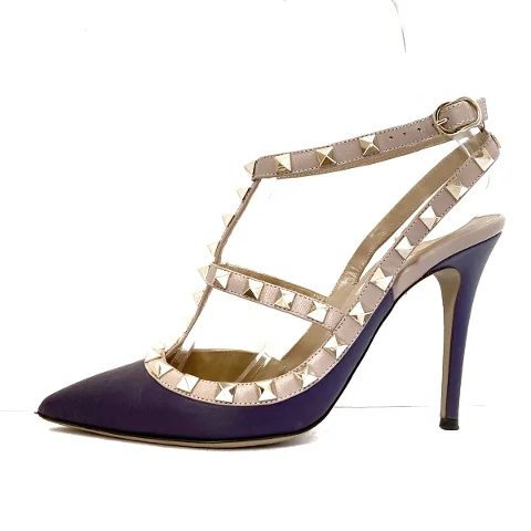 Purple Leather Valentino Heels