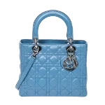 Blue Leather Dior Lady Dior