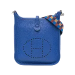 Blue Leather Hermès Evelyne