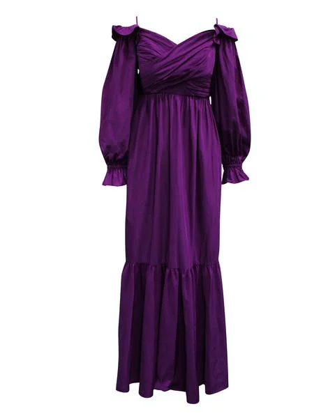 Purple Polyester Self Portrait Dress