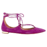 Purple Suede Aquazzura Flats