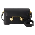 Black Leather Marni Shoulder Bag