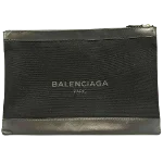 Black Canvas Balenciaga Clutch