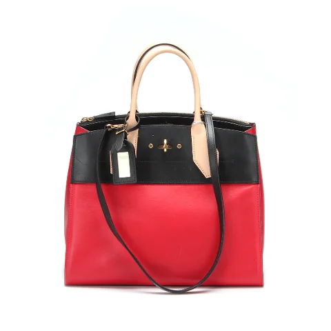 Red Leather Louis Vuitton City Steamer