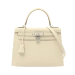 Beige Leather Hermès Handbag