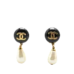 Gold Metal Chanel Earrings