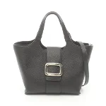 Black Leather Roger Vivier Tote