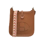 Brown Fabric Hermès Evelyne