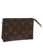 Brown Coated canvas Louis Vuitton Taiga Toiletry Pouch