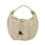 Beige Leather Bally Shoulder Bag