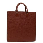 Brown Leather Louis Vuitton Sac Plat